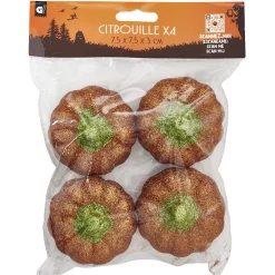 Citrouille pailletée orange et vert Halloween x4*Gifi Best