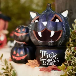 Citrouille tête de chat led couleur changeante décoration Halloween*Gifi Clearance