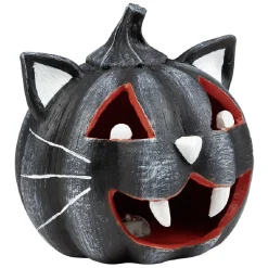 Citrouille tête de chat led couleur changeante décoration Halloween*Gifi Clearance