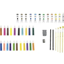 Gifi Coffret artiste en bois dessin et peinture 174 pièces