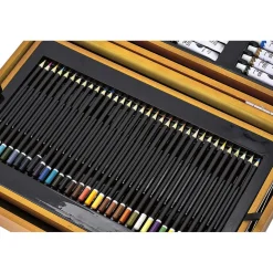Gifi Coffret artiste en bois dessin et peinture 174 pièces