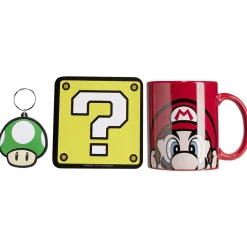 Gifi Jeux D'Imagination Et D'Imitation<Coffret cadeau Nintendo Super Mario mug sous-verre porte-clé 3pcs