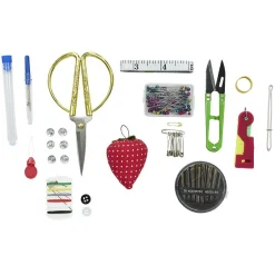 Gifi Coffret de couture en bois avec accessoires 21x13xH9cm