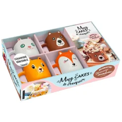Gifi Coffret Mug cakes à croquer avec recette et tasse forme animal