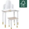 Gifi Jeux D'Imagination Et D'Imitation<Coiffeuse en bois naturel et blanc