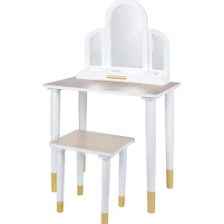 Gifi Jeux D'Imagination Et D'Imitation<Coiffeuse en bois naturel et blanc