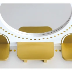 Gifi Jeux D'Imagination Et D'Imitation<Coiffeuse et tabouret enfant en bois blanc et doré