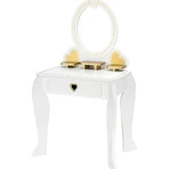 Gifi Jeux D'Imagination Et D'Imitation<Coiffeuse et tabouret enfant en bois blanc et doré