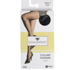Hot Gifi Collant noir fantaisie 20D T2/3/4