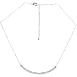 Online Gifi Collier chaîne avec décor argenté pailleté