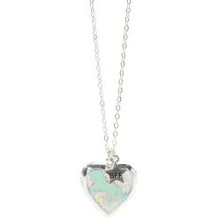 Gifi Collier chaîne médaillon coeur Best friends
