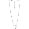 Sale Gifi Collier double rang 2 boules à strass
