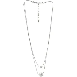 Sale Gifi Collier double rang 2 boules à strass