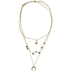 Discount Gifi Collier 2 rangs avec feuille palmier et perle