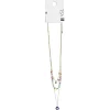 Sale Gifi Collier 3 rangs avec perles multicolores pampilles et médaillon oeil