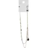 Discount Gifi Collier 3 rangs avec perles pastels médaillon et pampilles dorées