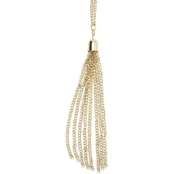 Sale Gifi Collier 3 rangs pompon métal doré 40x8x2