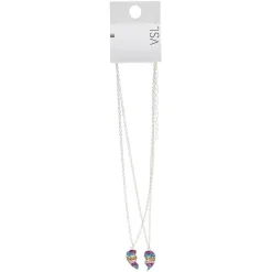 Best Gifi Collier x2 avec médaillon coeur Best friends