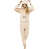 Hot Gifi Combinaison pyjama Renard beige Taille M