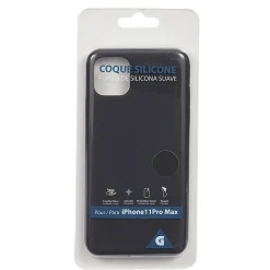 Coque en silicone iPhone Pro Max noir*Gifi