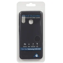 Coque en silicone Samsung A20 ou A30 noir*Gifi New