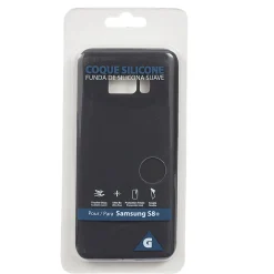 Coque en silicone Samsung S8+ noir*Gifi New