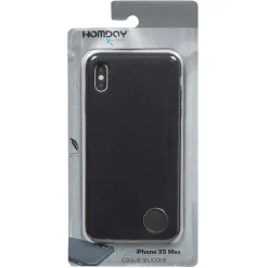 Coque Soft touch noire silicone pour Iphone XS Max*Gifi Outlet