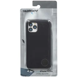 Coque Soft touch noire silicone pour Iphone 11 Pro*Gifi New