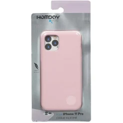 Coque Soft touch rose silicone pour Iphone 11 Pro*Gifi Clearance
