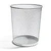 Corbeille à papier métal mesh gris Ø29,5xH25,5cm*Gifi Best