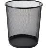 Corbeille à papier métal noir - L25 x l28 x H25 cm*Gifi Discount