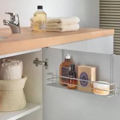 Gifi Corbeille salle de bain à suspendre grise Metaltex
