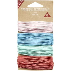 Gifi Cordon fin en coton ciré 4 couleurs