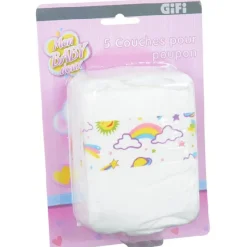 Gifi Jeux D'Imagination Et D'Imitation<Couche poupon x5