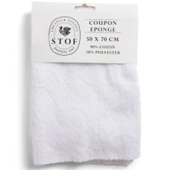 Gifi Coupon tissu coton éponge 50x70cm blanc