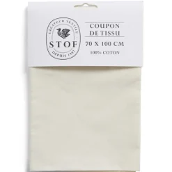 Gifi Coupon tissu coton 70x100cm blanc écru