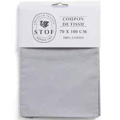 Gifi Coupon tissu coton 70x100cm gris perle
