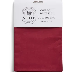 Gifi Coupon tissu coton 70x100cm rouge bordeaux