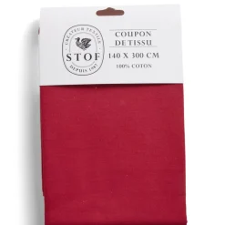 Gifi Coupon tissu coton 140x300cm rouge cerise