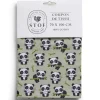 Gifi Coupon tissu imprimé panda 70x100cm coton vert, noir et blanc