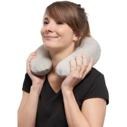 Gifi Coussin de voyage à mémoire de forme gris