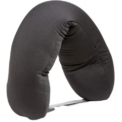 Gifi Coussin de voyage polyester uni gris ou noir