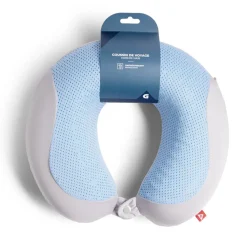 Gifi Coussin de voyage rafraîchissant bleu et gris 30x30xH10cm