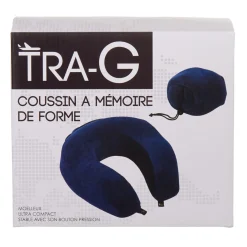 Sale Gifi Coussin à mémoire de forme pour le cou bleu marine