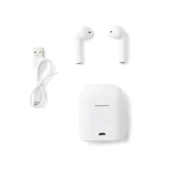Écouteurs Bluetooth avec étui de charge blanc*Gifi
