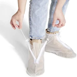 Best Gifi Couvre-chaussures imperméables avec fermeture à glissière et lacets - 1 paire