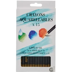 Gifi Crayon aquarellable en bois x15