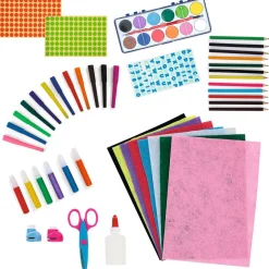Creativ'box 58 accessoires polypropylène et bois*Gifi Discount