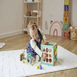 Gifi Eveil<Cube d'activités 5-en-1 en bois
