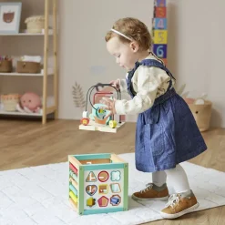 Gifi Eveil<Cube d'activités 5-en-1 en bois